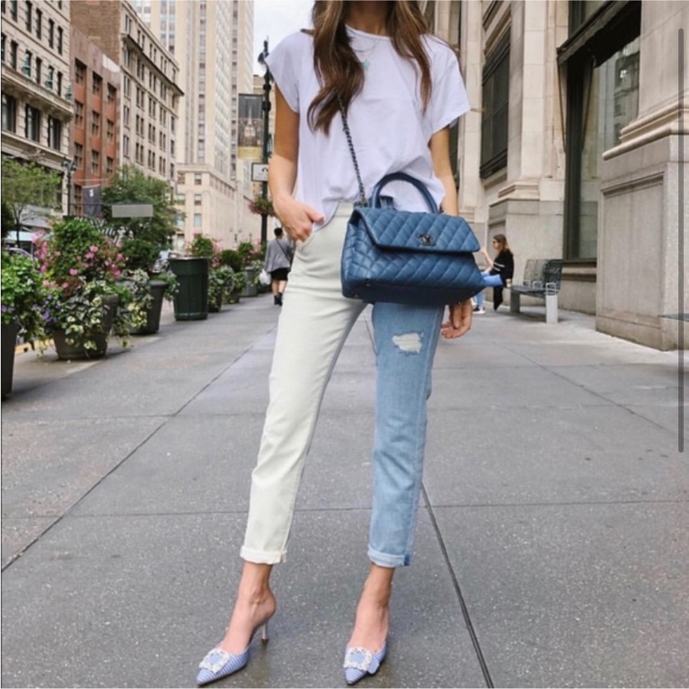 7 For All Mankind High Rise Josefina Two Toned Jeans